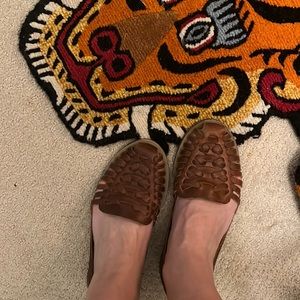 Brown leather huaraches from Nisolo